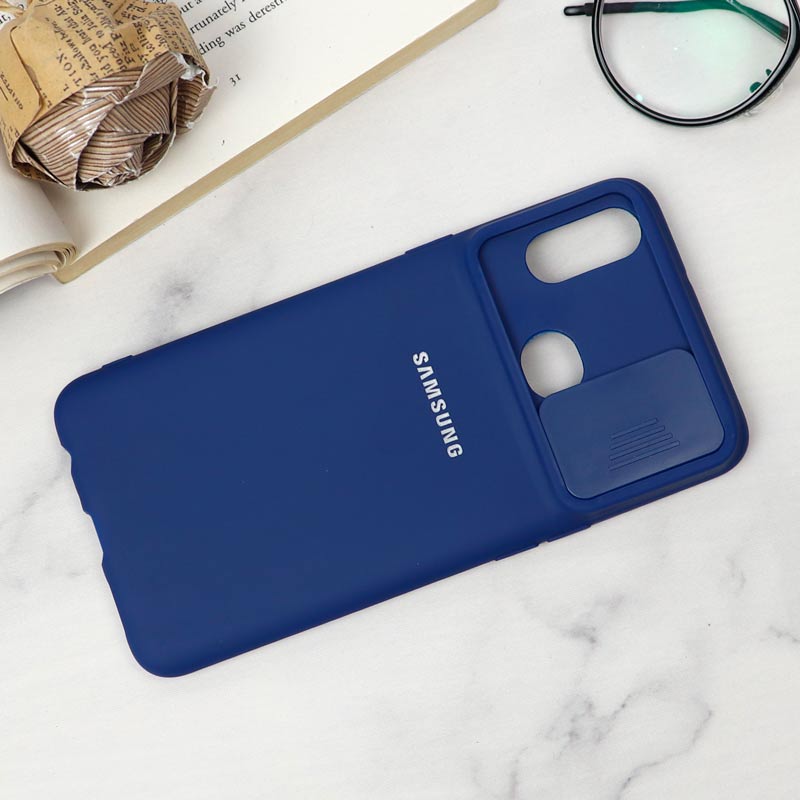 قاب سیلیکونی TPU محافظ لنزدار کشویی Samsung A10s دارک