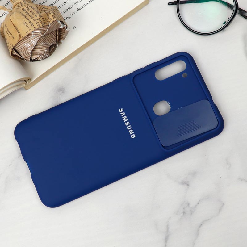 قاب سیلیکونی TPU محافظ لنزدار کشویی Samsung A11 دارک