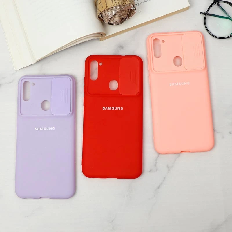 قاب سیلیکونی TPU محافظ لنزدار کشویی Samsung A11 لایت