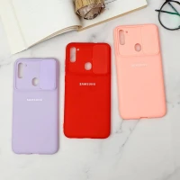 قاب سیلیکونی TPU محافظ لنزدار کشویی Samsung A11 لایت