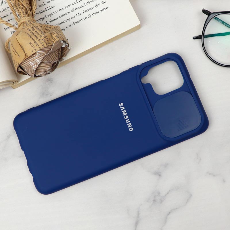 قاب سیلیکونی TPU محافظ لنزدار کشویی Samsung A12 دارک