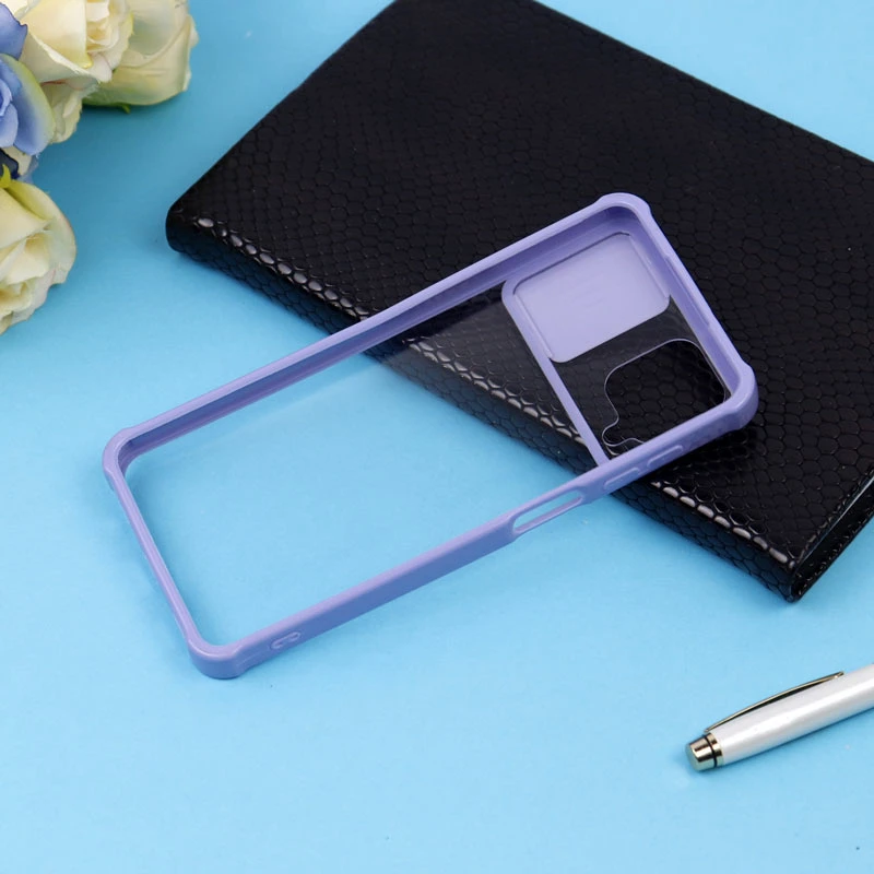 قاب PC شفاف ضربه گیر محافظ لنزدار کشویی Samsung A12
