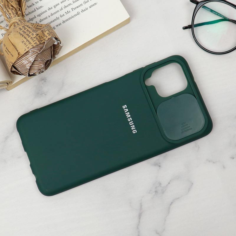 قاب سیلیکونی TPU محافظ لنزدار کشویی Samsung A12 دارک