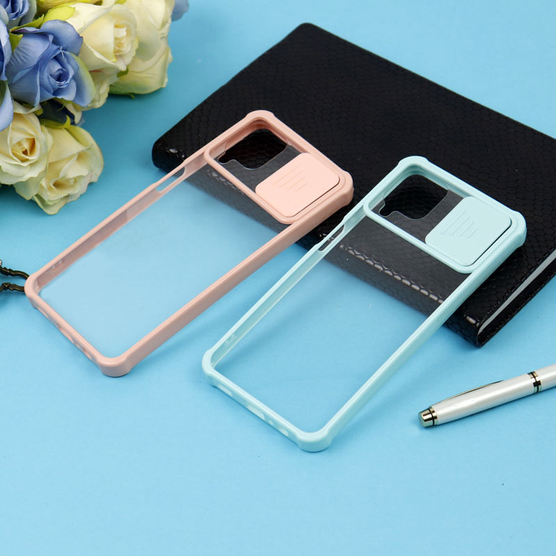 قاب PC شفاف ضربه گیر محافظ لنزدار کشویی Samsung A12