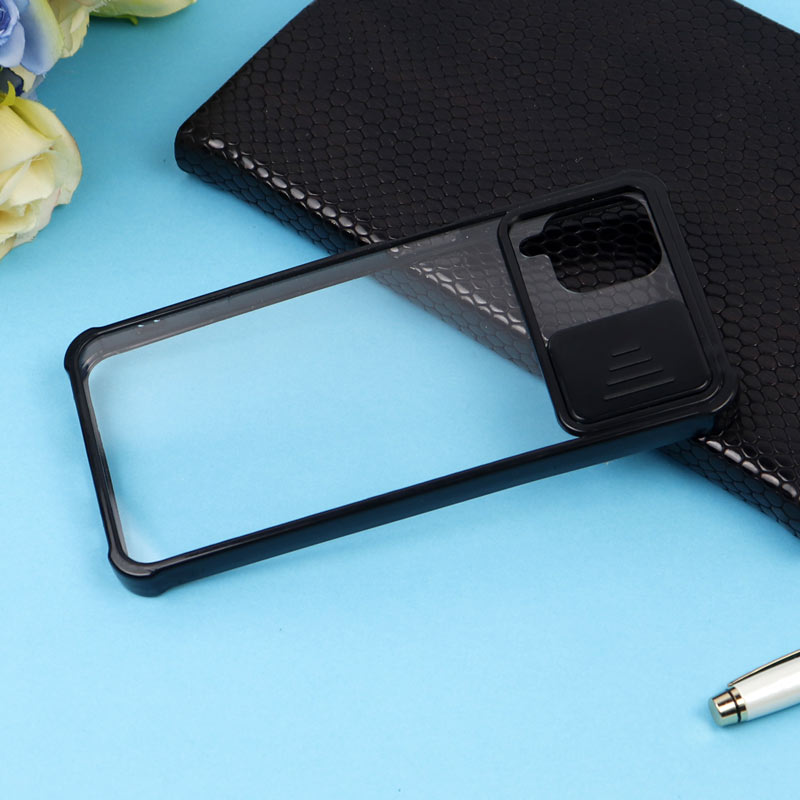 قاب PC شفاف ضربه گیر محافظ لنزدار کشویی Samsung A12