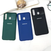قاب سیلیکونی TPU محافظ لنزدار کشویی Samsung A20 دارک