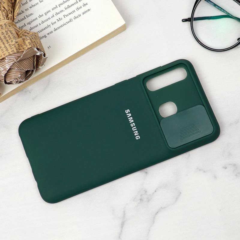 قاب سیلیکونی TPU محافظ لنزدار کشویی Samsung A20 دارک