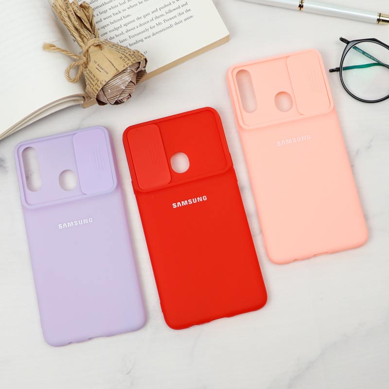 قاب سیلیکونی TPU محافظ لنزدار کشویی Samsung A20s لایت