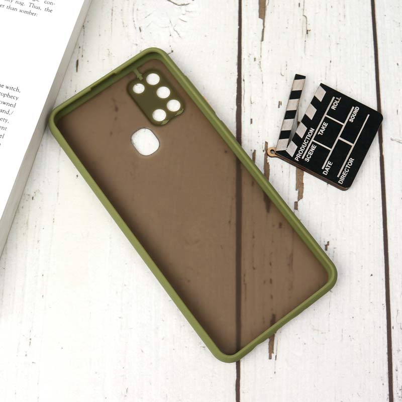 قاب PC مات محافظ لنز دار Samsung A21s سبز