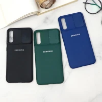 قاب سیلیکونی TPU محافظ لنزدار کشویی Samsung A30s / A50s دارک