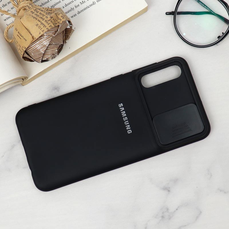 قاب سیلیکونی TPU محافظ لنزدار کشویی Samsung A30s / A50s دارک
