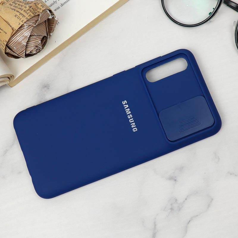 قاب سیلیکونی TPU محافظ لنزدار کشویی Samsung A30s / A50s دارک