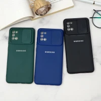قاب سیلیکونی TPU محافظ لنزدار کشویی Samsung A31 دارک