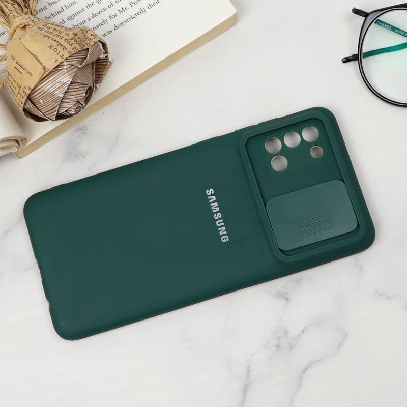 قاب سیلیکونی TPU محافظ لنزدار کشویی Samsung A31 دارک