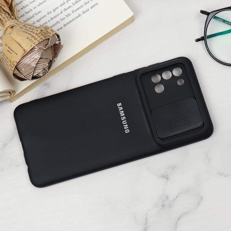 قاب سیلیکونی TPU محافظ لنزدار کشویی Samsung A31 دارک