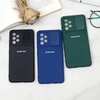 قاب سیلیکونی TPU محافظ لنزدار کشویی Samsung A32 4G دارک
