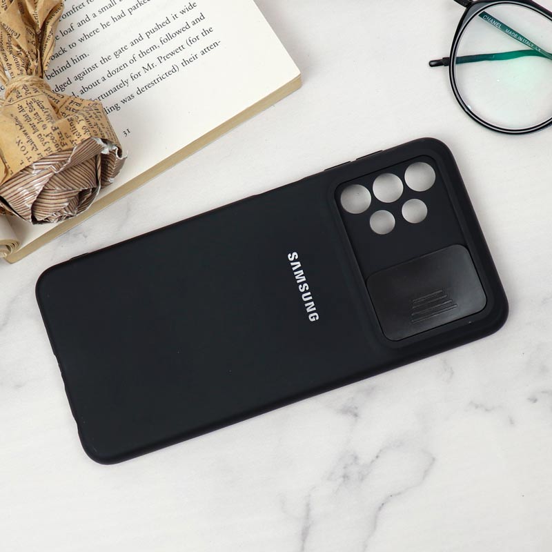 قاب سیلیکونی TPU محافظ لنزدار کشویی Samsung A32 5G دارک