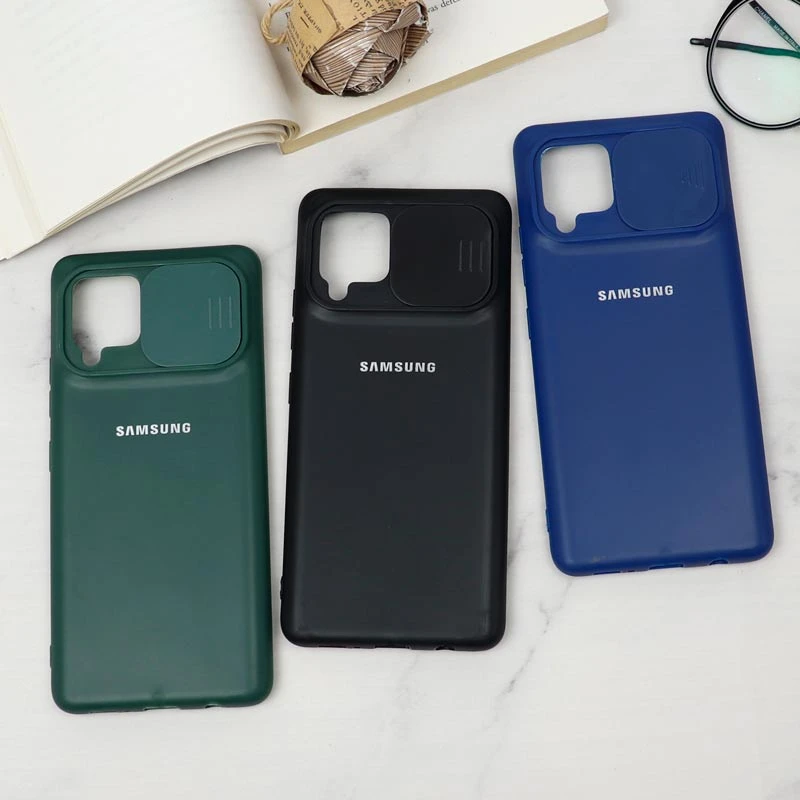 قاب سیلیکونی TPU محافظ لنزدار کشویی Samsung Galaxy A42 5G دارک