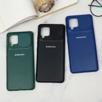 قاب سیلیکونی TPU محافظ لنزدار کشویی Samsung Galaxy A42 5G دارک