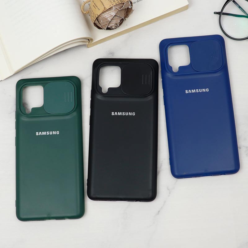 قاب سیلیکونی TPU محافظ لنزدار کشویی Samsung Galaxy A42 5G دارک