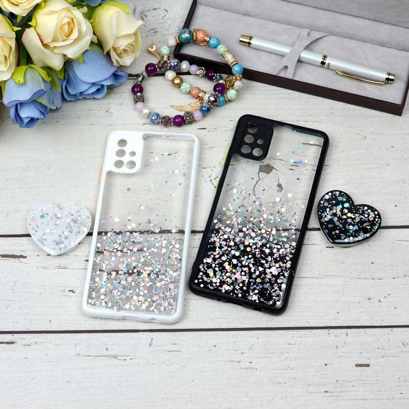 قاب محافظ لنزدار اکلیلی شفاف پاپ سوکت دار Samsung A51