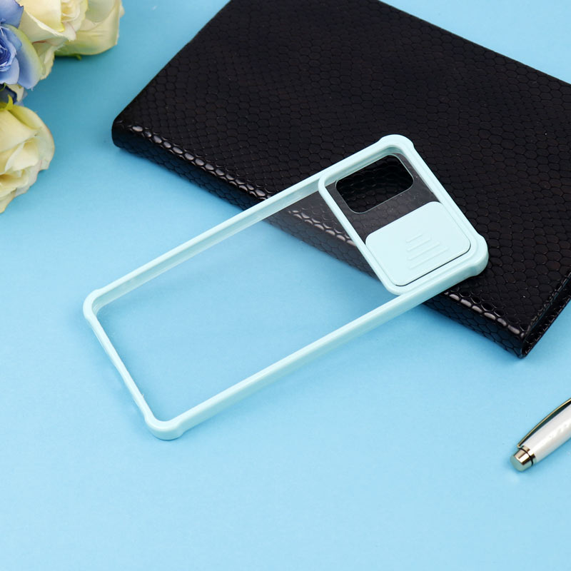 قاب PC شفاف ضربه گیر محافظ لنزدار کشویی Samsung A51