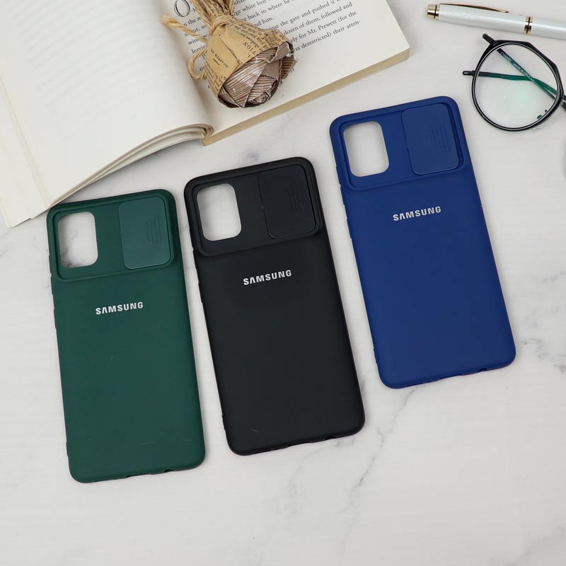 قاب سیلیکونی TPU محافظ لنزدار کشویی Samsung A51 دارک