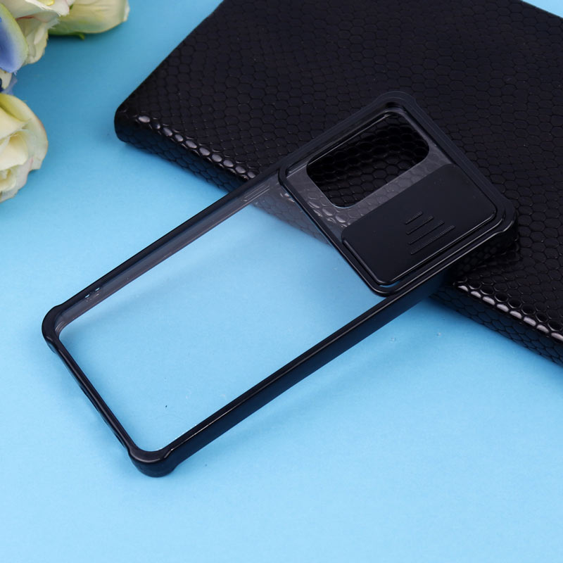 قاب PC شفاف ضربه گیر محافظ لنزدار کشویی Samsung Galaxy A52 / A52s