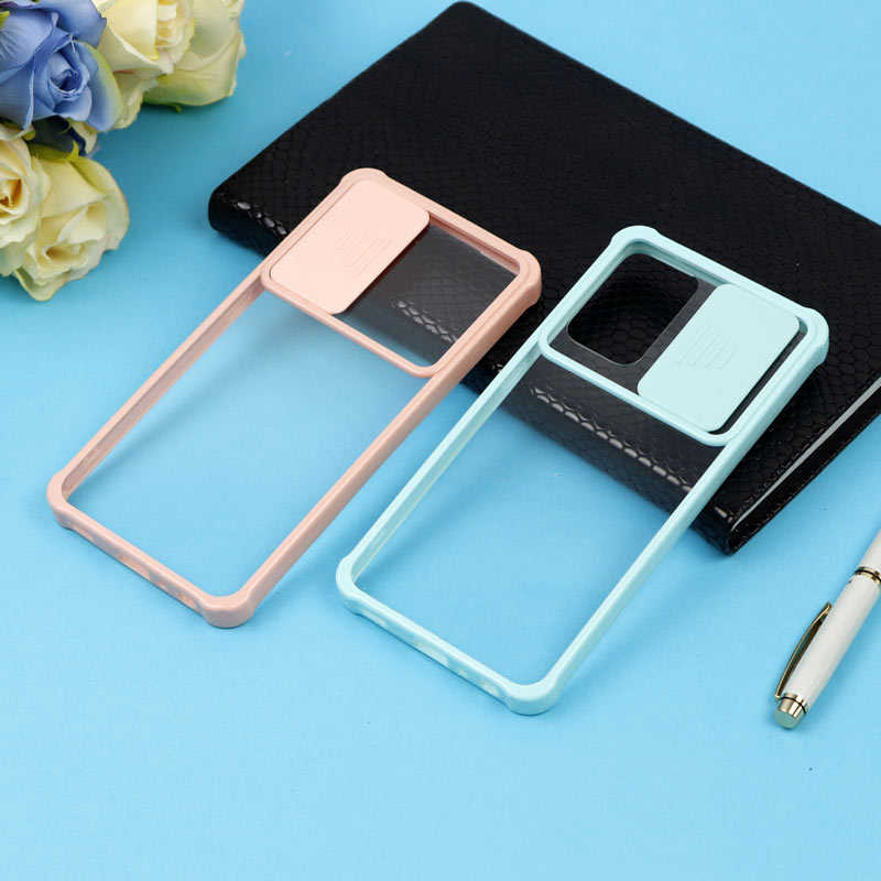 قاب PC شفاف ضربه گیر محافظ لنزدار کشویی Samsung Galaxy A52 / A52s
