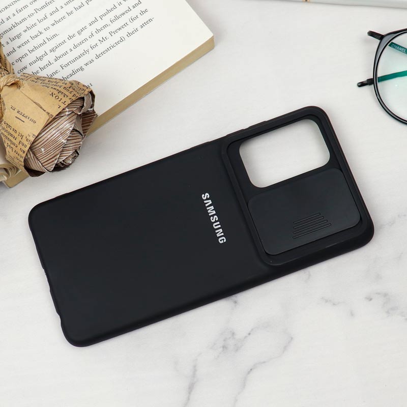 قاب سیلیکونی TPU محافظ لنزدار کشویی Samsung A52 دارک