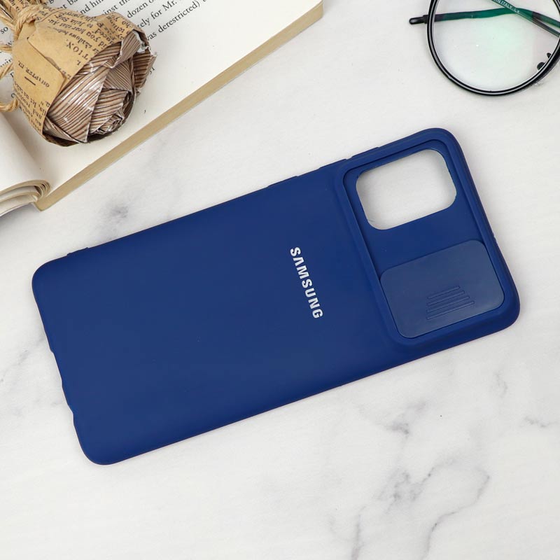 قاب سیلیکونی TPU محافظ لنزدار کشویی Samsung A71 دارک