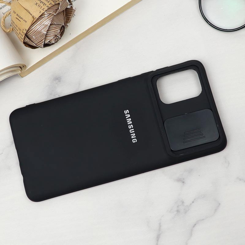 قاب سیلیکونی TPU محافظ لنزدار کشویی Samsung A71 دارک