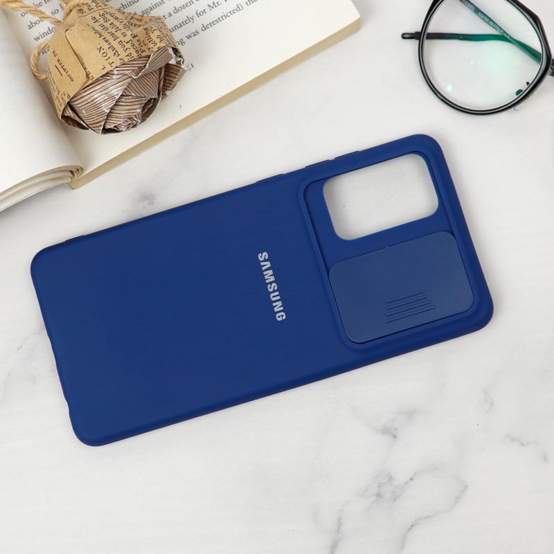 قاب سیلیکونی TPU محافظ لنزدار کشویی Samsung A72 دارک
