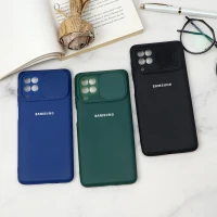 قاب سیلیکونی TPU محافظ لنزدار کشویی Samsung F62 دارک