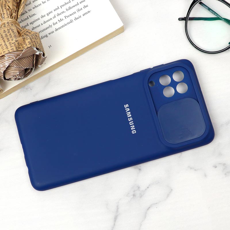 قاب سیلیکونی TPU محافظ لنزدار کشویی Samsung F62 دارک