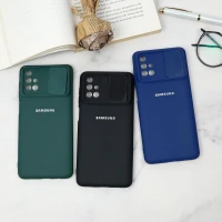 قاب سیلیکونی TPU محافظ لنزدار کشویی Samsung M51 دارک