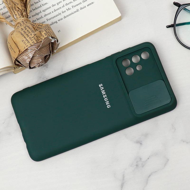 قاب سیلیکونی TPU محافظ لنزدار کشویی Samsung M51 دارک