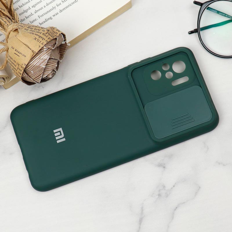 قاب سیلیکونی TPU محافظ لنزدار کشویی Xiaomi Redmi Note 10 دارک