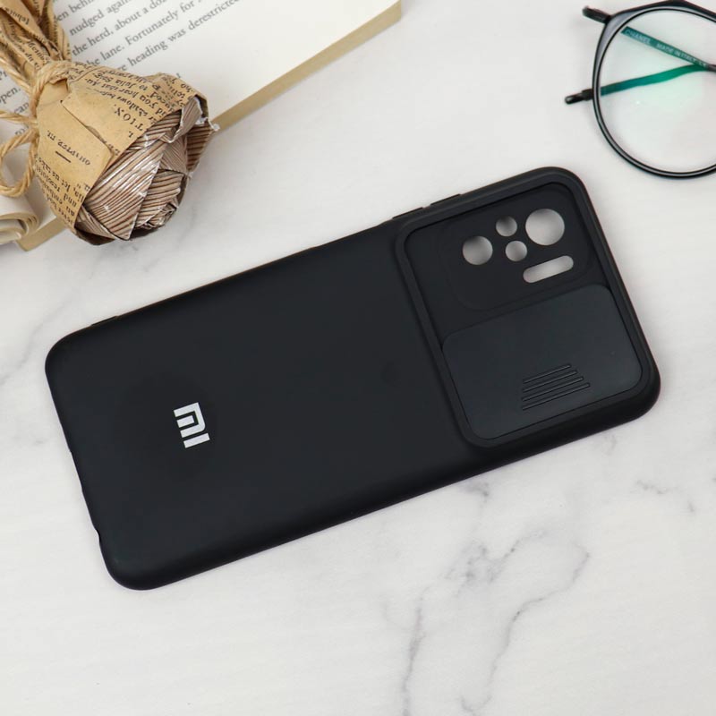 قاب سیلیکونی TPU محافظ لنزدار کشویی Xiaomi Redmi Note 10 دارک