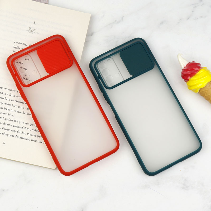 قاب PC مات محافظ لنز دار کشویی Xiaomi Poco M3