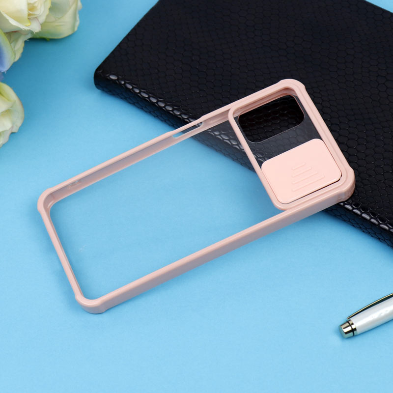 قاب PC شفاف ضربه گیر محافظ لنزدار کشویی Xiaomi Poco M3