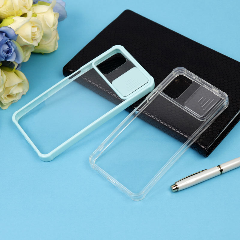 قاب PC شفاف ضربه گیر محافظ لنزدار کشویی Xiaomi Poco M3
