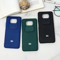 قاب سیلیکونی TPU محافظ لنزدار کشویی Xiaomi Poco X3 دارک