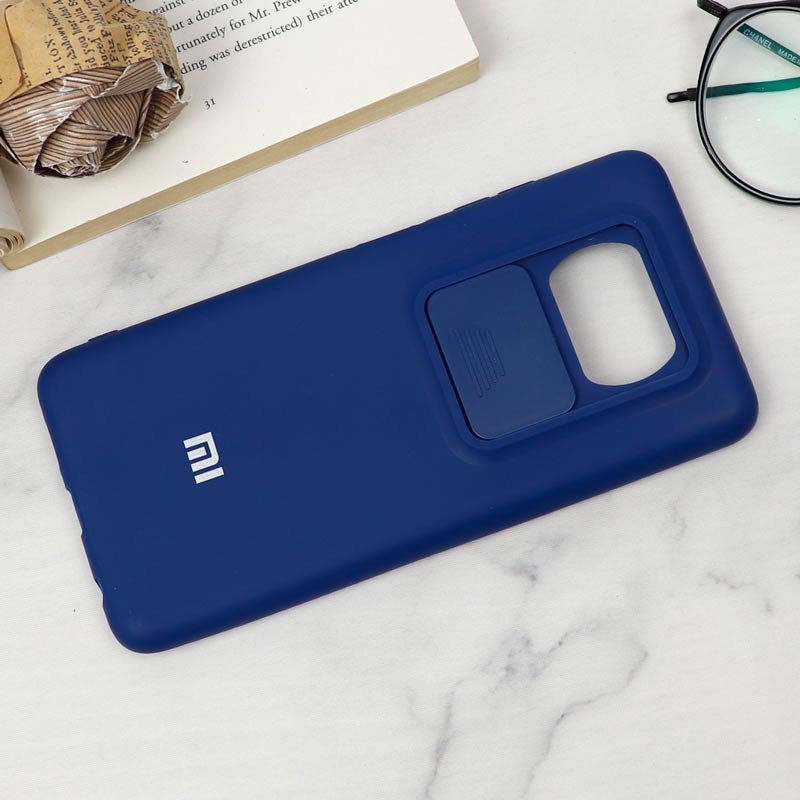 قاب سیلیکونی TPU محافظ لنزدار کشویی Xiaomi Poco X3 دارک