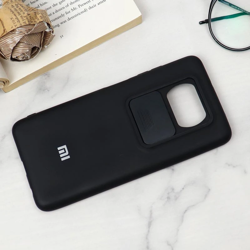 قاب سیلیکونی TPU محافظ لنزدار کشویی Xiaomi Poco X3 دارک