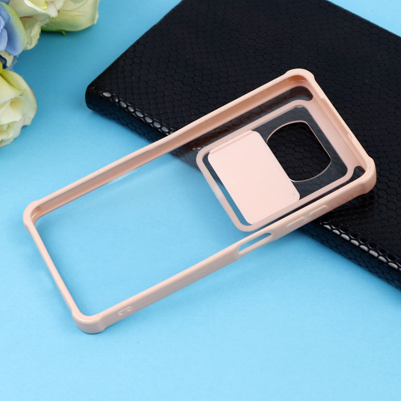 قاب PC شفاف ضربه گیر محافظ لنزدار کشویی Xiaomi Poco X3