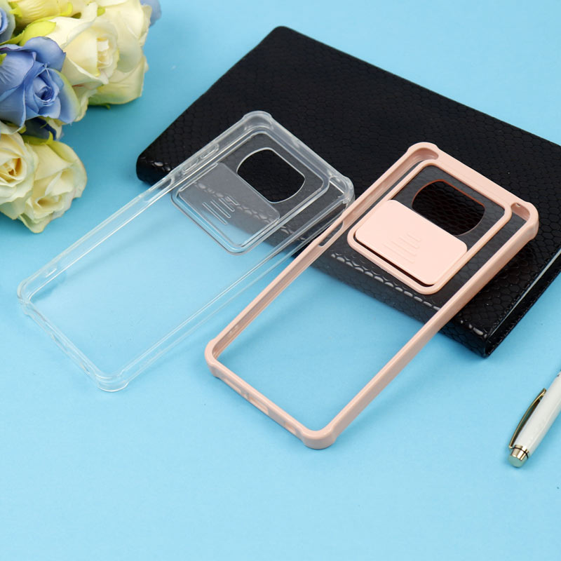 قاب PC شفاف ضربه گیر محافظ لنزدار کشویی Xiaomi Poco X3