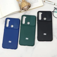 قاب سیلیکونی TPU محافظ لنزدار کشویی Xiaomi Redmi Note 8 دارک