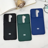 قاب سیلیکونی TPU محافظ لنزدار کشویی Xiaomi Redmi Note 8 Pro دارک