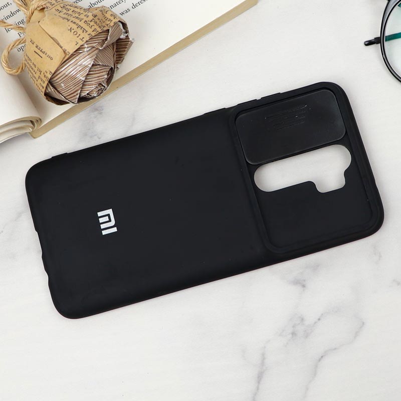 قاب سیلیکونی TPU محافظ لنزدار کشویی Xiaomi Redmi Note 8 Pro دارک